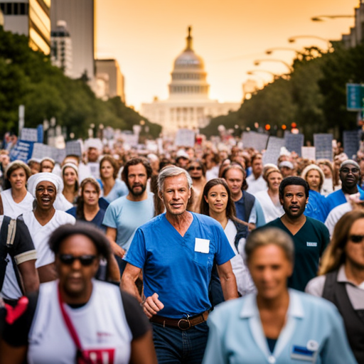 Health Care Workers Rally for Improved Patient Care on Labor Day